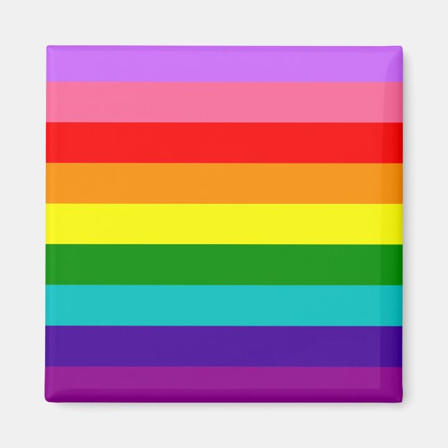 Gilbert Baker’s 9-Stripe Rainbow Flag  Magnet (Framsidan)