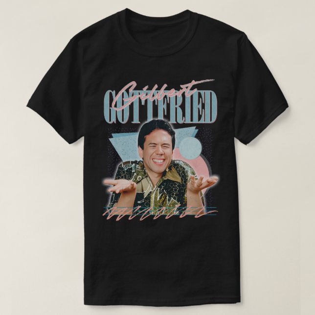 Gilbert Gottfried Retro Fläkt Art Design T Shirt (Design framsida)