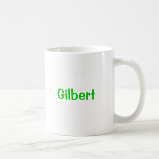 Gilbert Namn Mugg Grön Text