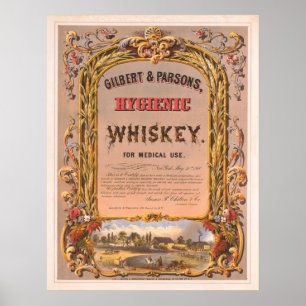 Gilbert & Parsons, Hygienia Whiskey Vintage annons Poster
