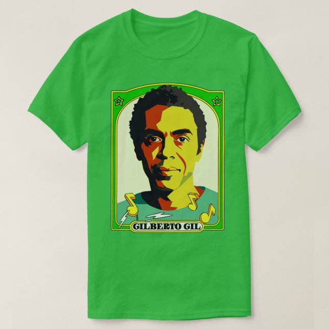 Gilberto Gil Retro Original Fläkt Art Design T Shirt (Design framsida)
