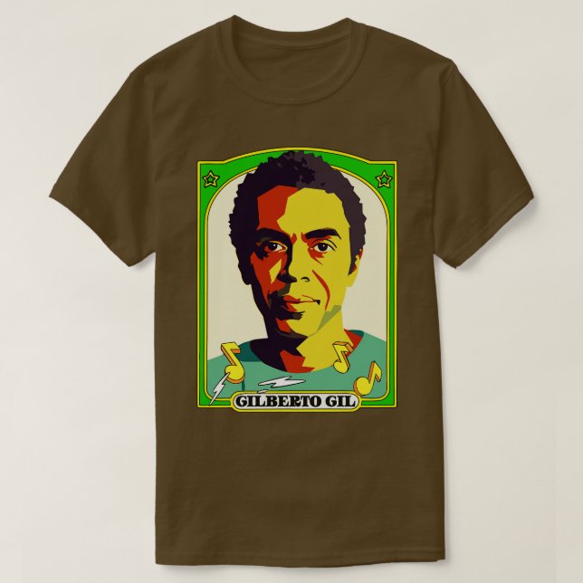 Gilberto Gil Retro Original Fläkt Art Design T Shirt (Design framsida)