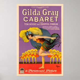 Gilda grå kabaretvintage affisch
