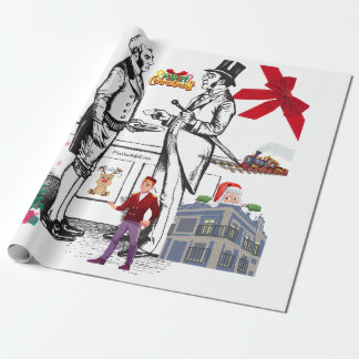 Gilded Age Victorian Jul Wrapping Papper 🎄 Presentpapper