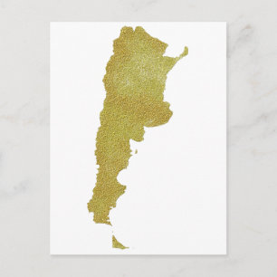 Gilded Argentina Karta - Argentina Dorada Vykort