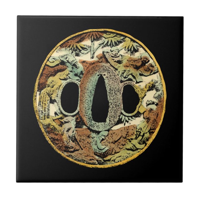 Gilded Asian Medallion by Vision Studio Kakelplatta (Framsidan)