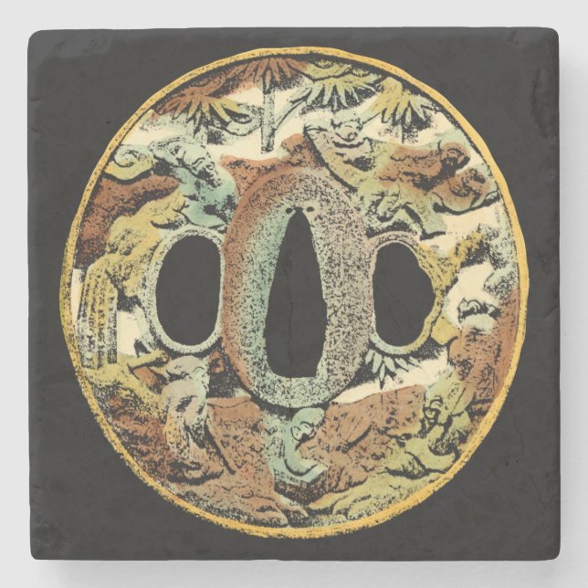 Gilded Asian Medallion by Vision Studio Stenunderlägg (Framsidan)