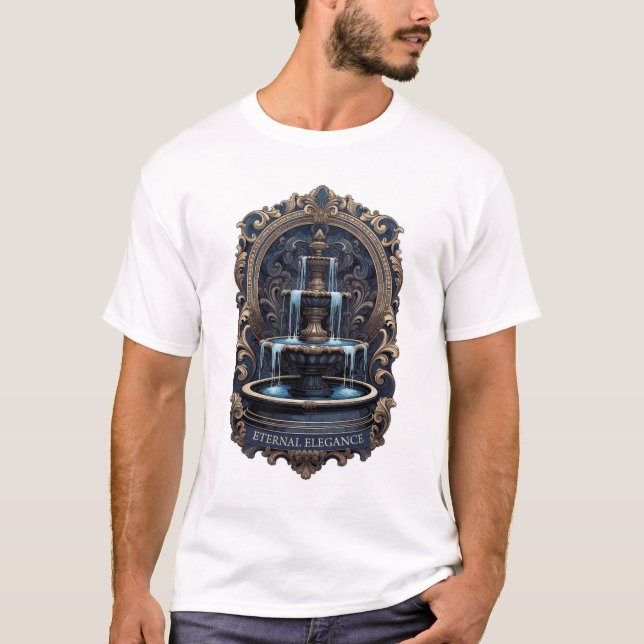 Gilded Baroque Fountain T-Shirt, Premium T Shirt (Framsida)