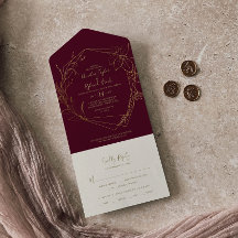Gilded Blommigt | Burgundy och Guld Bröllop