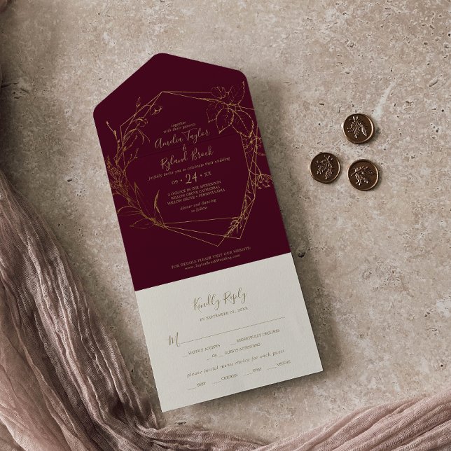 Gilded Blommigt | Burgundy och Guld Bröllop (Skapare uppladdad)