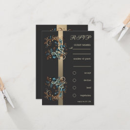 Gilded Blommigt Elegance OSA Inbjudningar