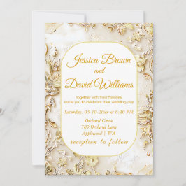 Gilded Bloom Classic Wedding-inbjudan Inbjudningar