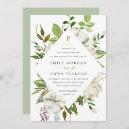 Gilded Blooms bröllopsinbjudan Inbjudningar