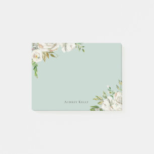 Gilded Blooms Personlig Monogrammed Post-it Block