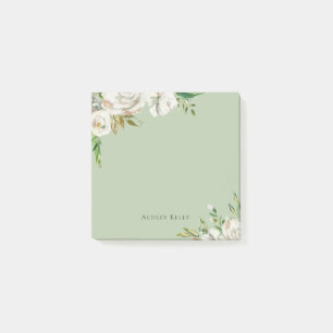 Gilded Blooms Personlig Monogrammed Post-it Block