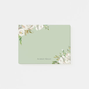 Gilded Blooms Personlig Monogrammed Post-it Block