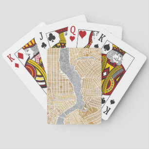 Gilded City Karta of New York Spel Kort