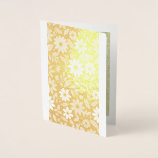 Gilded Daisys Folierat Kort
