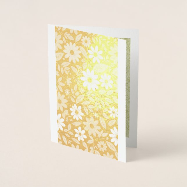 Gilded Daisys Folierat Kort (Framsida)