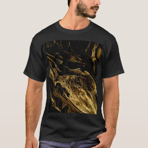 Gilded Elegance: Marbling's Splendid Magic T Shirt