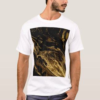 Gilded Elegance: Marbling's Splendid Magic T Shirt