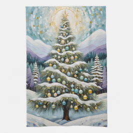 Gilded Evergreen Kökshandduk