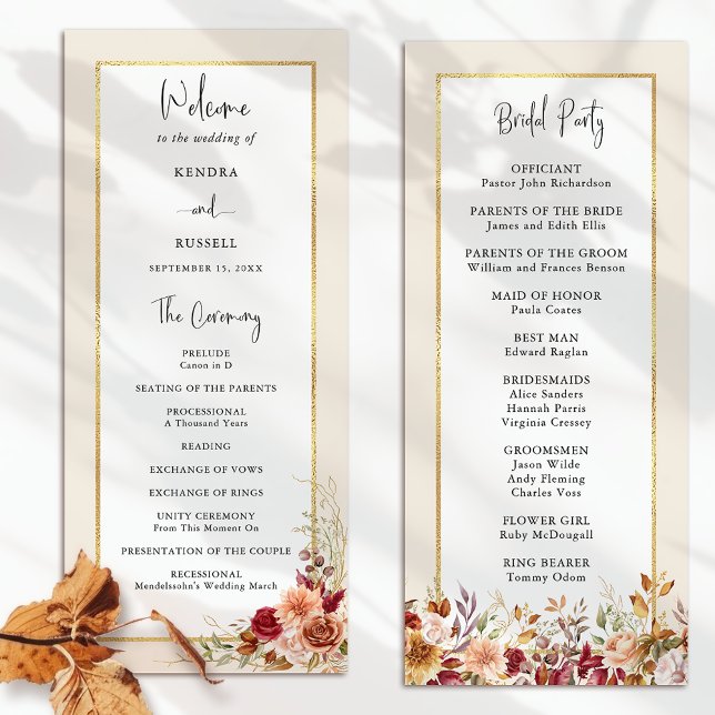 Gilded Fall Terracotta Blommigt Program (Skapare uppladdad)