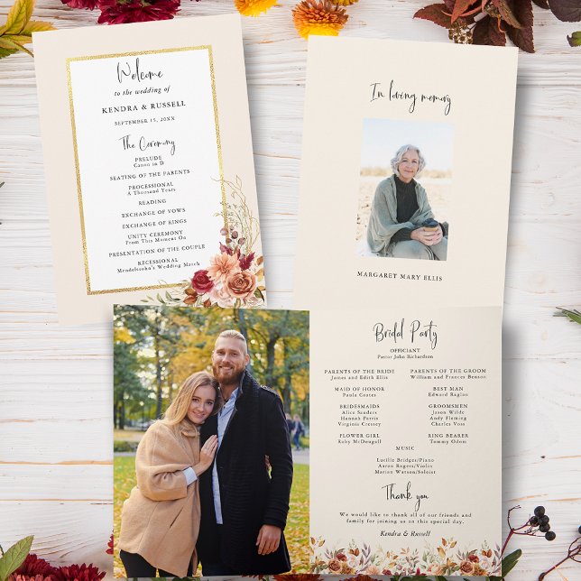 Gilded Fall Terracotta Blommigt Program (Skapare uppladdad)