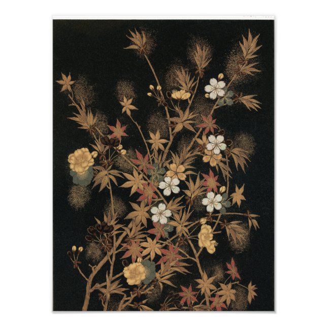 Gilded Flora: A Touch of Elegance Fototryck (Framsidan)