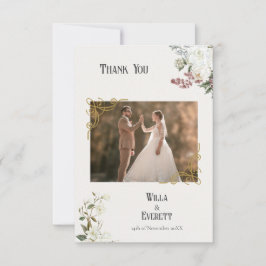 Gilded Garden Wedding tackkort Tack Kort