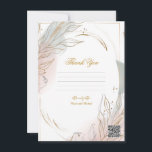 Gilded Gold Sage & Blush Botanical Wedding  Inbjudningar<br><div class="desc">Thank You Card. Check out other items in this matching suite.</div>