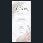 Gilded Gold Sage & Blush Botanical Wedding Meny<br><div class="desc">Menu. Matching items in this design are available.</div>