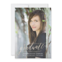 Gilded Grad Guld Script i Faux Foil Studenten