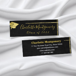 Gilded Grad Hat | Chalkboard Studenten Namn-kort
