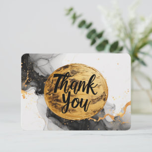 Gilded Gratitude: Modern Elegance Blank Tack Kort