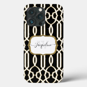 Gilded Guld Elegant Girly Script namn Black White