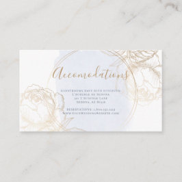 Gilded Guld Ro on Dust Blue Watercolor Tilläggskort