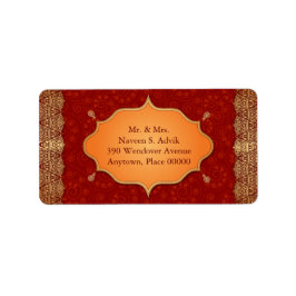 Gilded Kant Indian Ram Adress Adressetikett