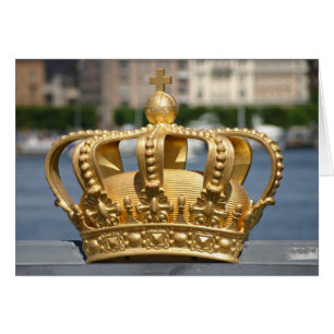 Gilded Krona, Skeppsholm Bridge, Stockholm, Sverig Hälsningskort