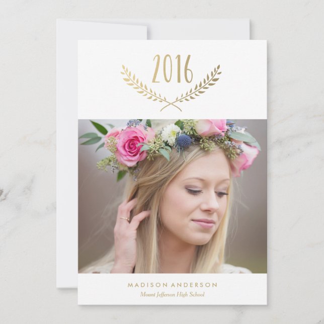 Gilded Laurel Studenten Announcement Meddelande (Framsida)