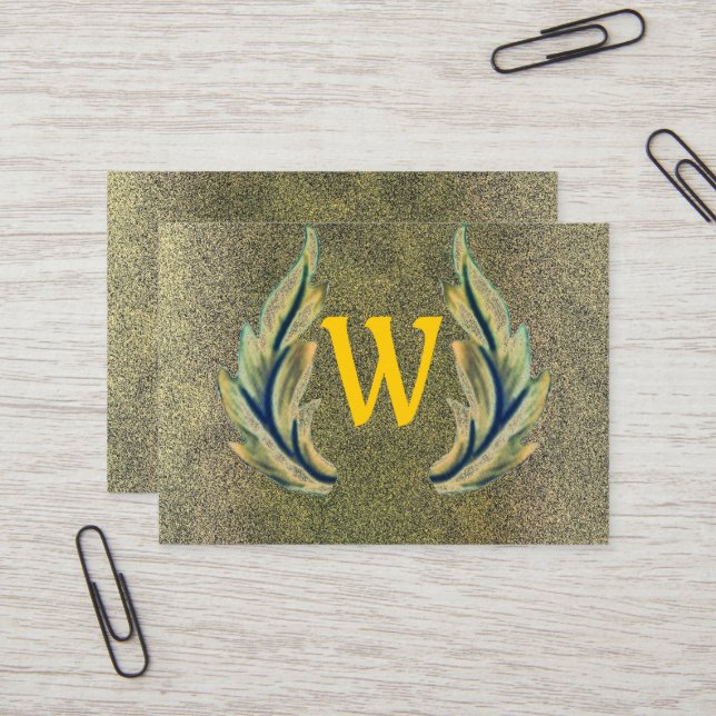 Gilded Löv-W Visitkort (Fram/Back In Situ)