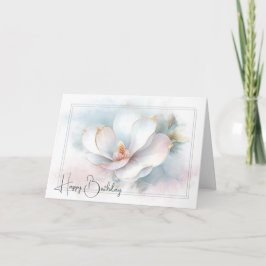 Gilded Magnolia Birthday Kort