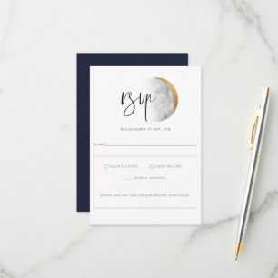 Gilded Måne Bröllop OSA Allergy Note Card Kort
