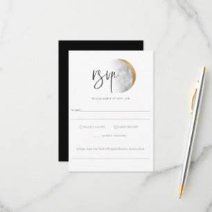 Gilded Måne Bröllop OSA Allergy Note Card Kort