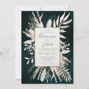 Gilded Meadow hint of färg, vattenfärg and foil Julkort