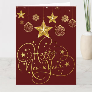 Gilded Midnight New Year’s Eve Card – Luxury  Kort