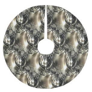 Gilded Pearls Julgransmatta Borstad Polyester