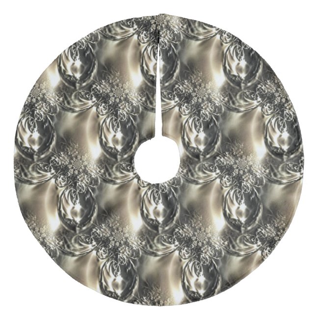 Gilded Pearls Julgransmatta Fleece (Framsidan)