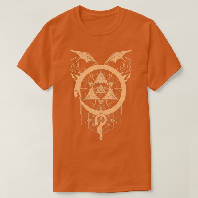 Gilded Snakes of Alchemy T Shirt (Design framsida)