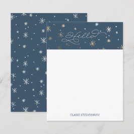 Gilded Stars Personal Stationery, Nattkort Himlar Inbjudningar